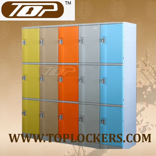 Triple Tier ABS Plastic Cabinets_ Yellow Color